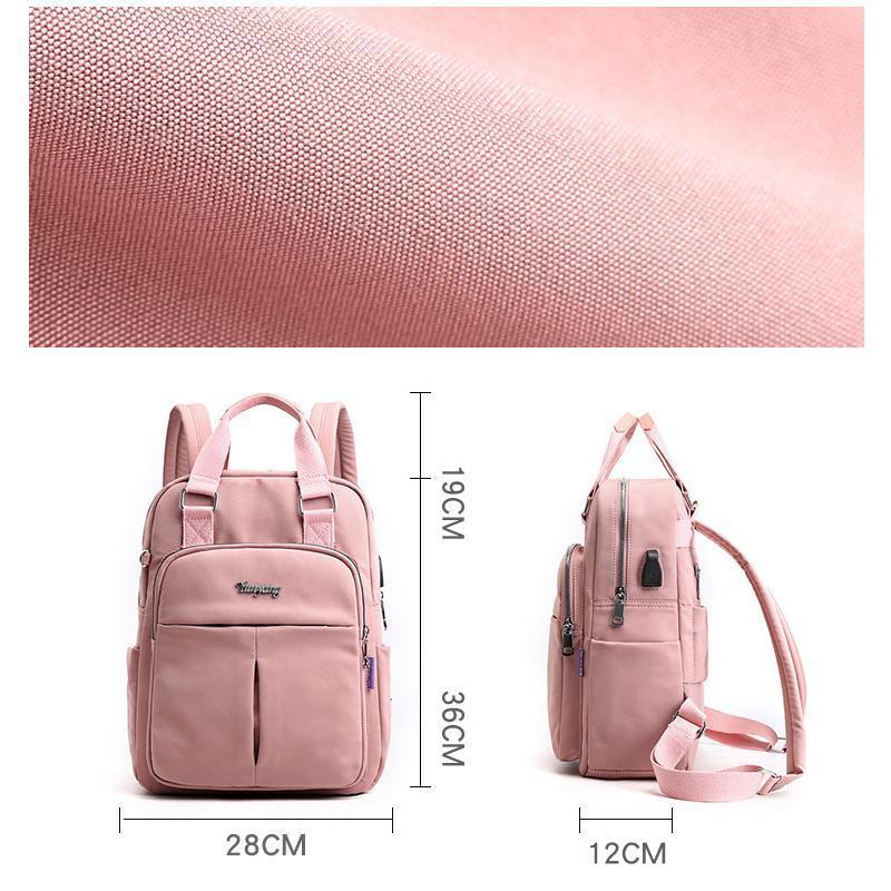 Commuter Backpack USB Charging Port Water-Resistant Laptop Pocket