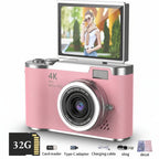 Compact Digital Camera 48MP 4K Flip Screen