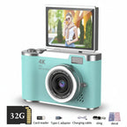 Compact Digital Camera 48MP 4K Flip Screen
