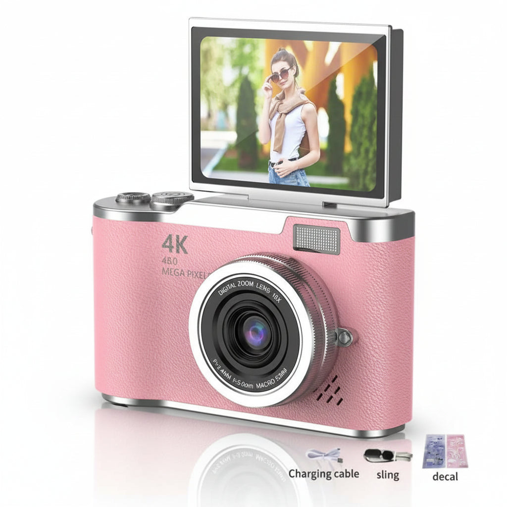 Compact Digital Camera 48MP 4K Flip Screen