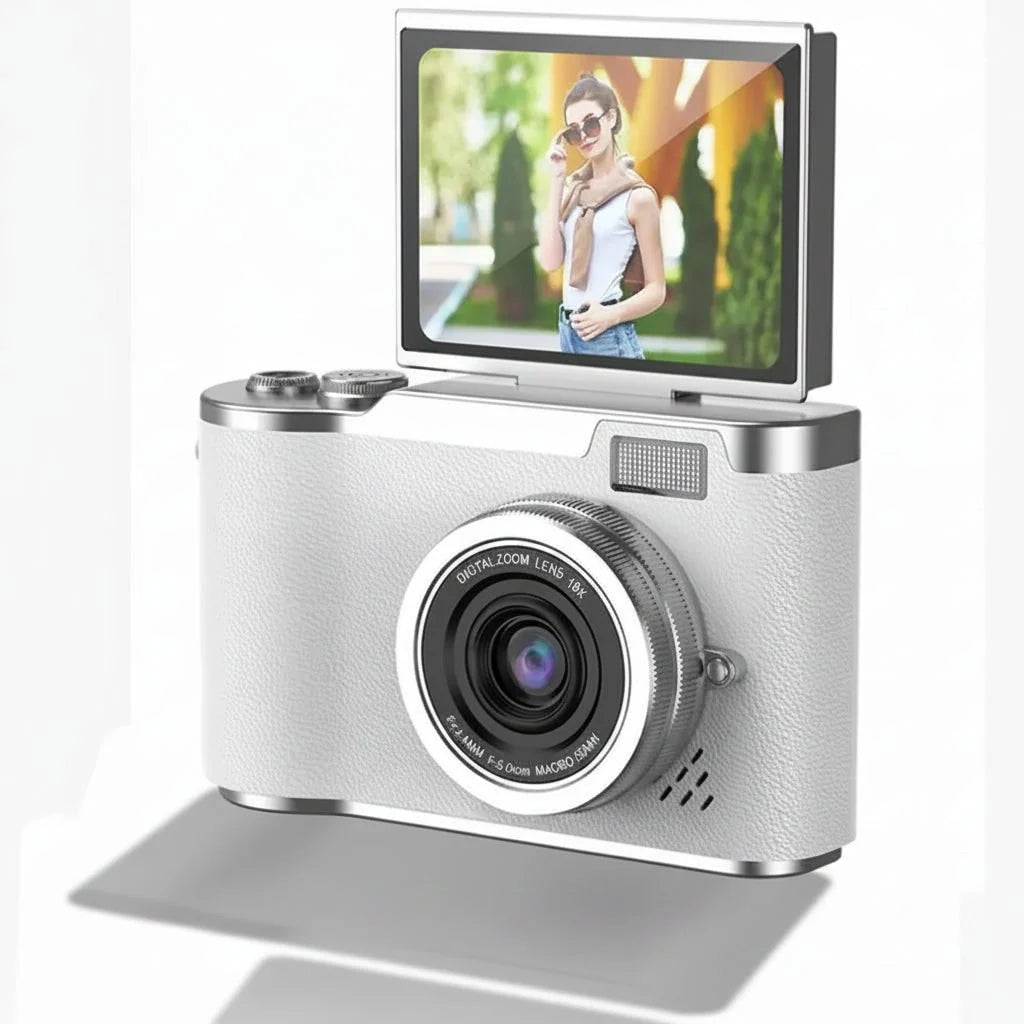 Compact Digital Camera 4K Video 48 MP Flip Screen