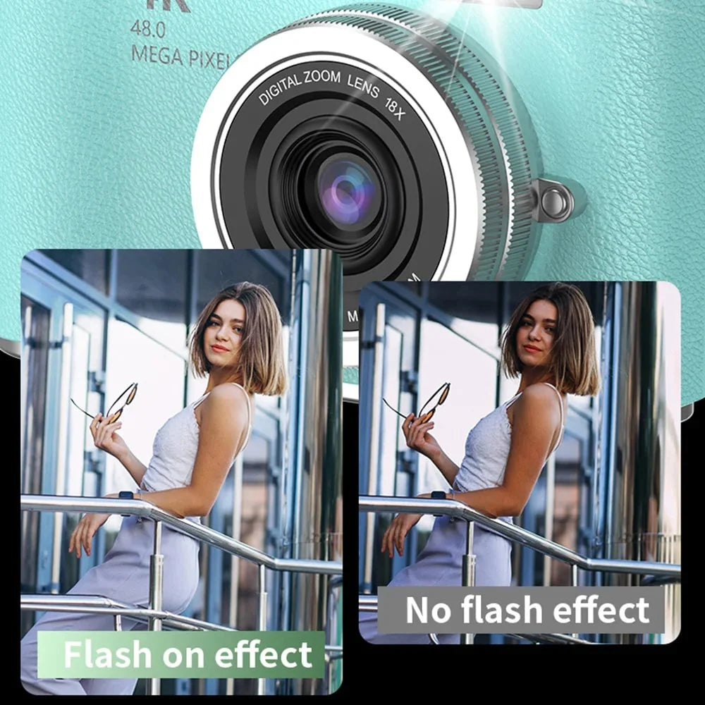Compact Digital Camera 4K Video 48 MP Flip Screen