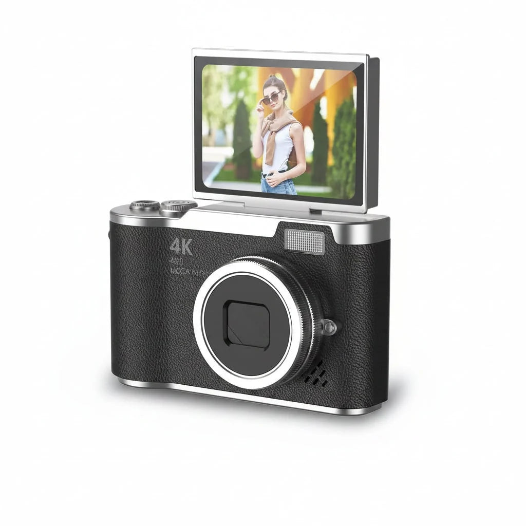 Compact Digital Camera 4K Video 48 MP Flip Screen