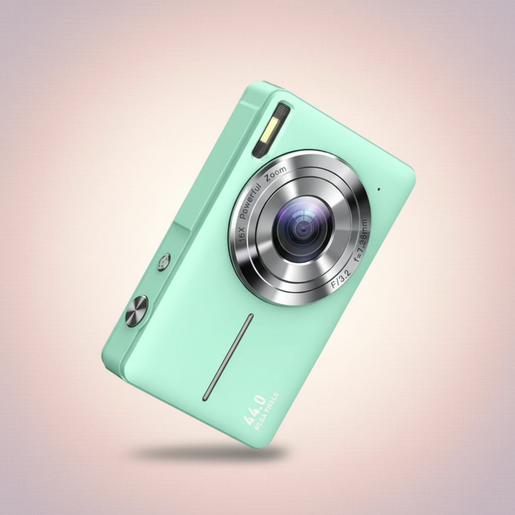 Compact Digital Camera Vintage Style 1080p Instant Display