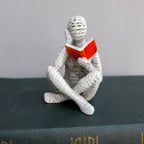 Compact Fine-Detail Resin Bookshelf Figurine