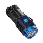 Compact Flashlight Rechargeable Triple-LED Long-Range