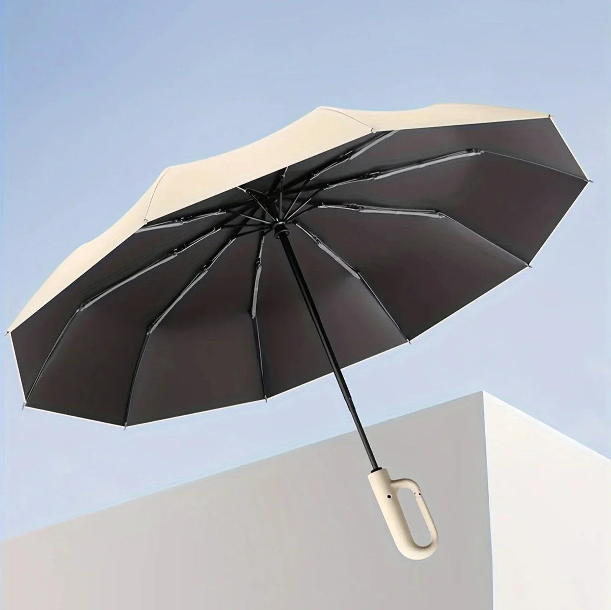 Compact Folding Umbrella One-Touch Automatic Wind-Resistant & UV-Blocking
