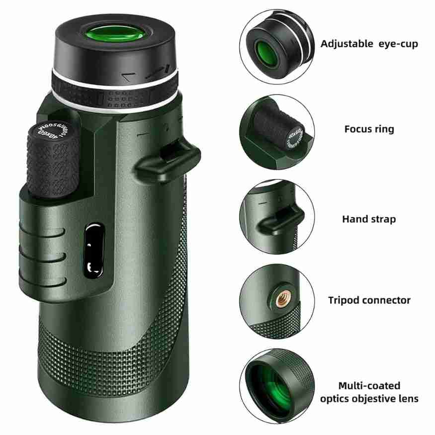 Compact Monocular 600x Ultra-Zoom Multi-Coated HD Glass