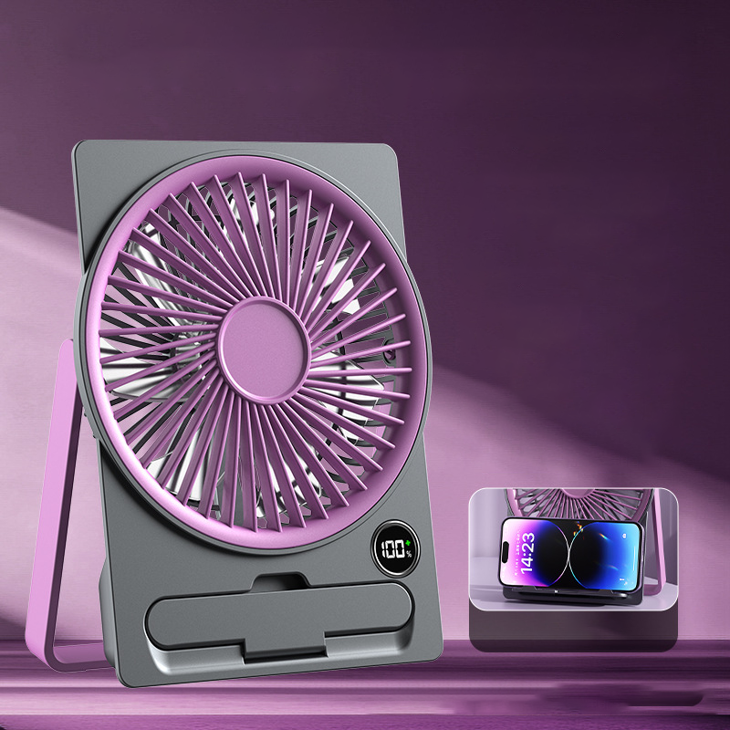 Compact Quiet Rechargeable USB Fan (LCD Display)