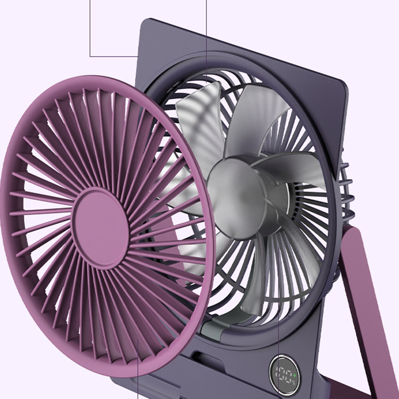 Compact Quiet Rechargeable USB Fan (LCD Display)