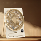 Compact Quiet Rechargeable USB Fan (LCD Display)