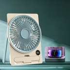 Compact Quiet Rechargeable USB Fan (LCD Display)
