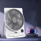 Compact Quiet Rechargeable USB Fan (LCD Display)