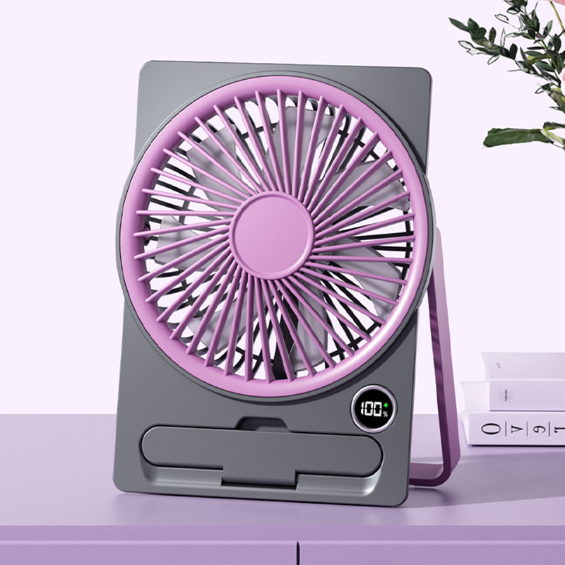 Compact Quiet Rechargeable USB Fan (LCD Display)