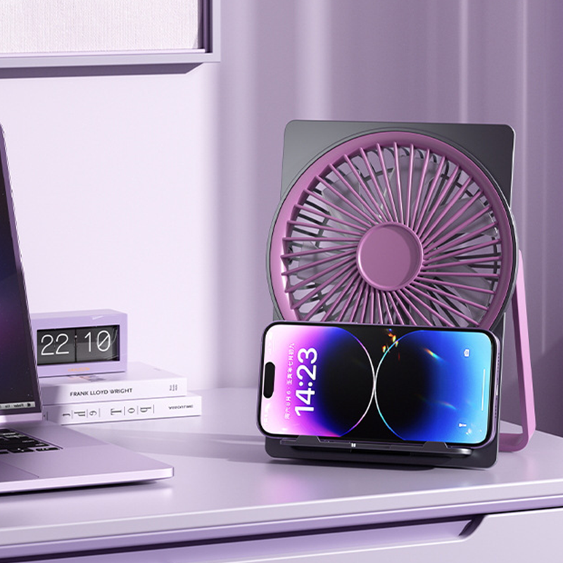 Compact Quiet Rechargeable USB Fan (LCD Display)