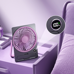 Compact Quiet Rechargeable USB Fan (LCD Display)