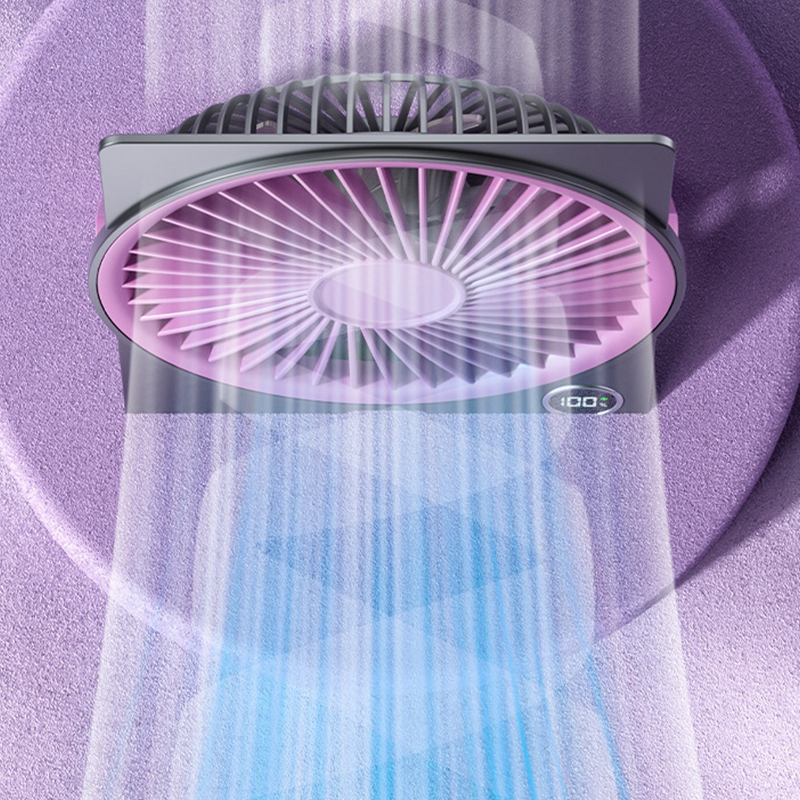 Compact Quiet Rechargeable USB Fan (LCD Display)