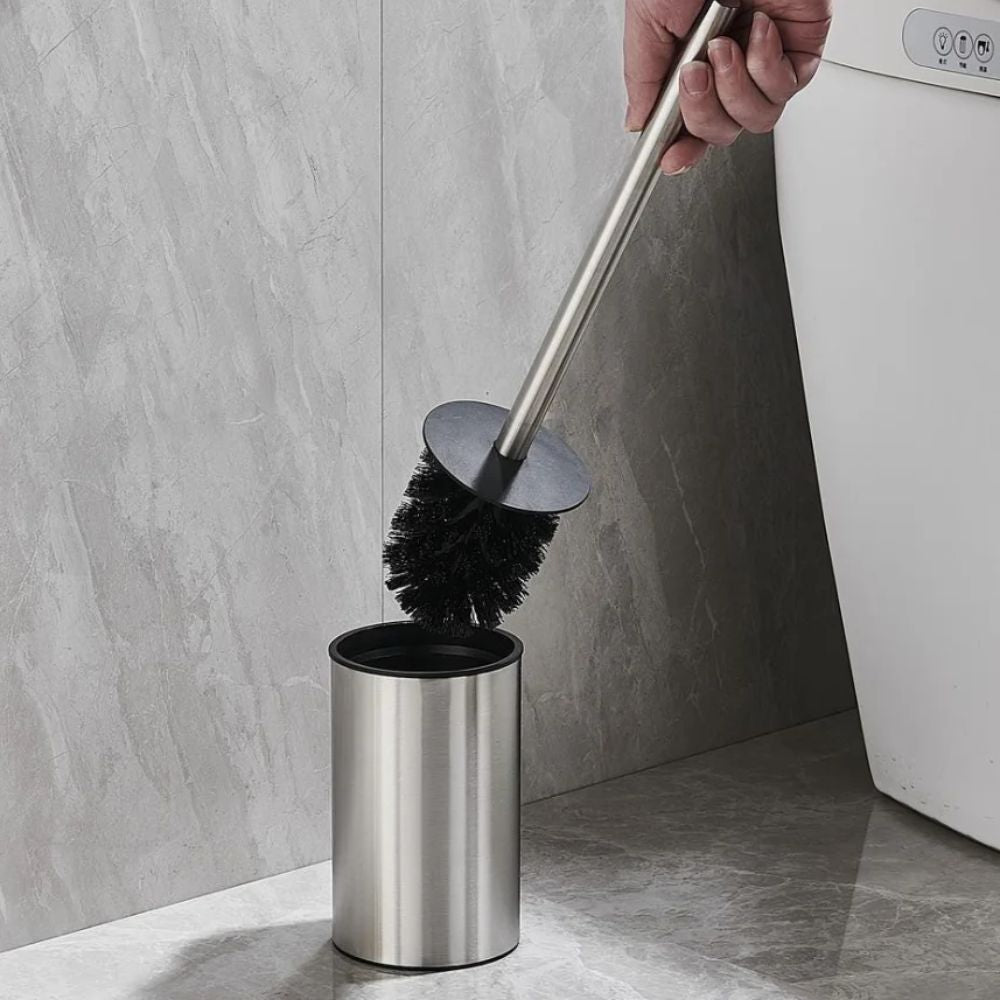 Compact Stainless Steel Upright Toilet Brush