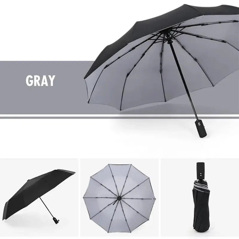 Compact Travel Umbrella Automatic Open & Close Windproof Ribs