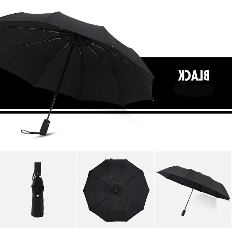 Compact Travel Umbrella Automatic Open & Close Windproof Ribs