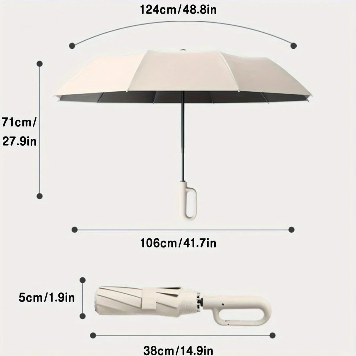Compact Travel Umbrella UPF50+ & Waterproof Automatic Open