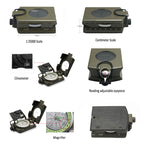 Compass Adjustable Sighting Lens & Clinometer Waterproof & Shockproof