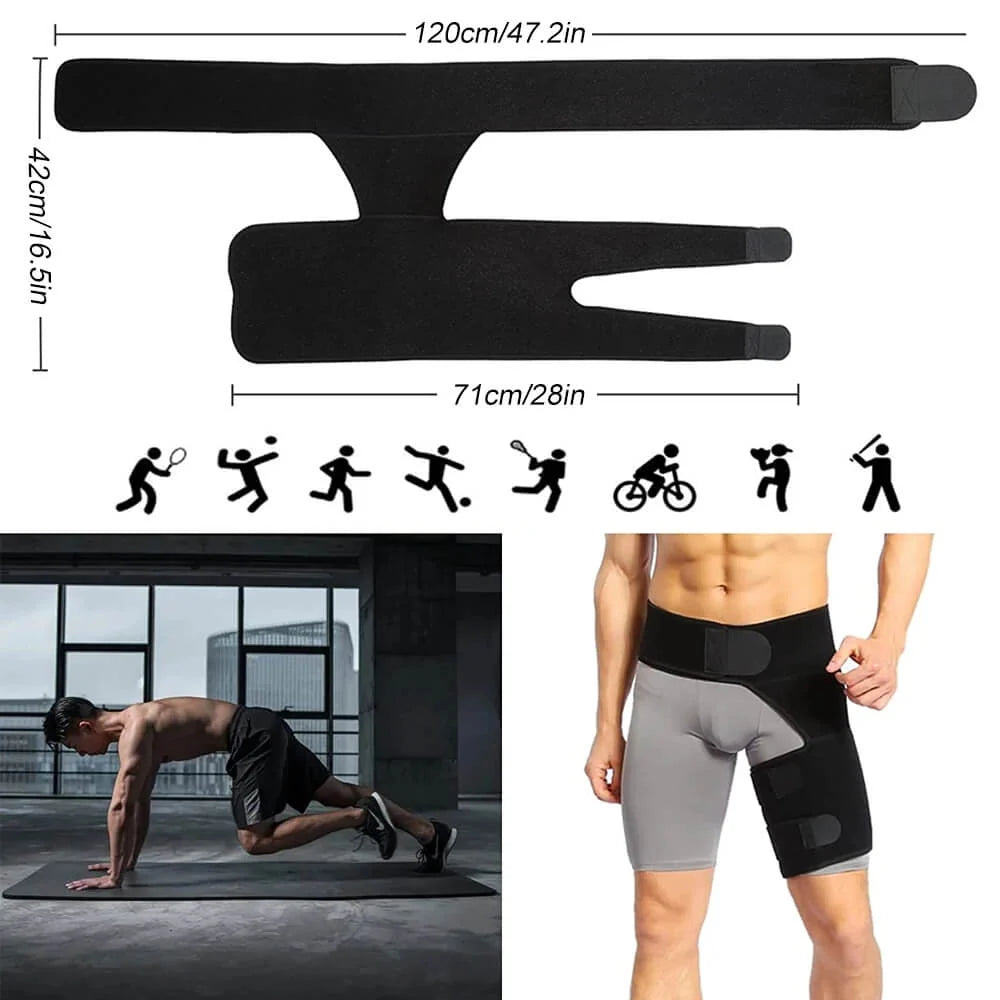 Compression Brace Hip & Thigh Targeted Support Adjustable Fit