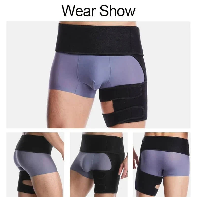 Compression Brace Hip & Thigh Targeted Support Adjustable Fit