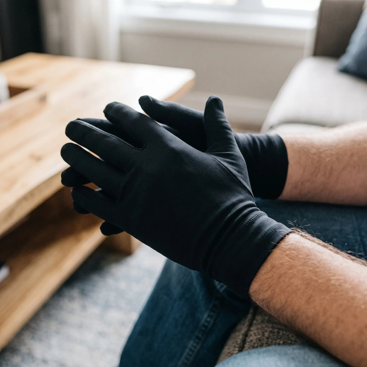 Compression Gloves Mild Compression Textured Grip Touchscreen-Compatible