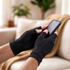 Compression Gloves Mild Compression Textured Grip Touchscreen-Compatible