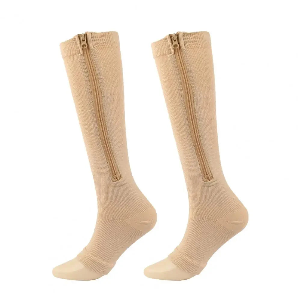 Compression Socks Zipper Closure Breathable All-Day Support