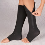 Compression Socks Zipper Closure Open Toe 20-30 mmHg