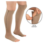 Compression Socks Zipper Closure Open Toe 20-30 mmHg