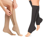 Compression Socks Zipper Closure Open Toe 20-30 mmHg