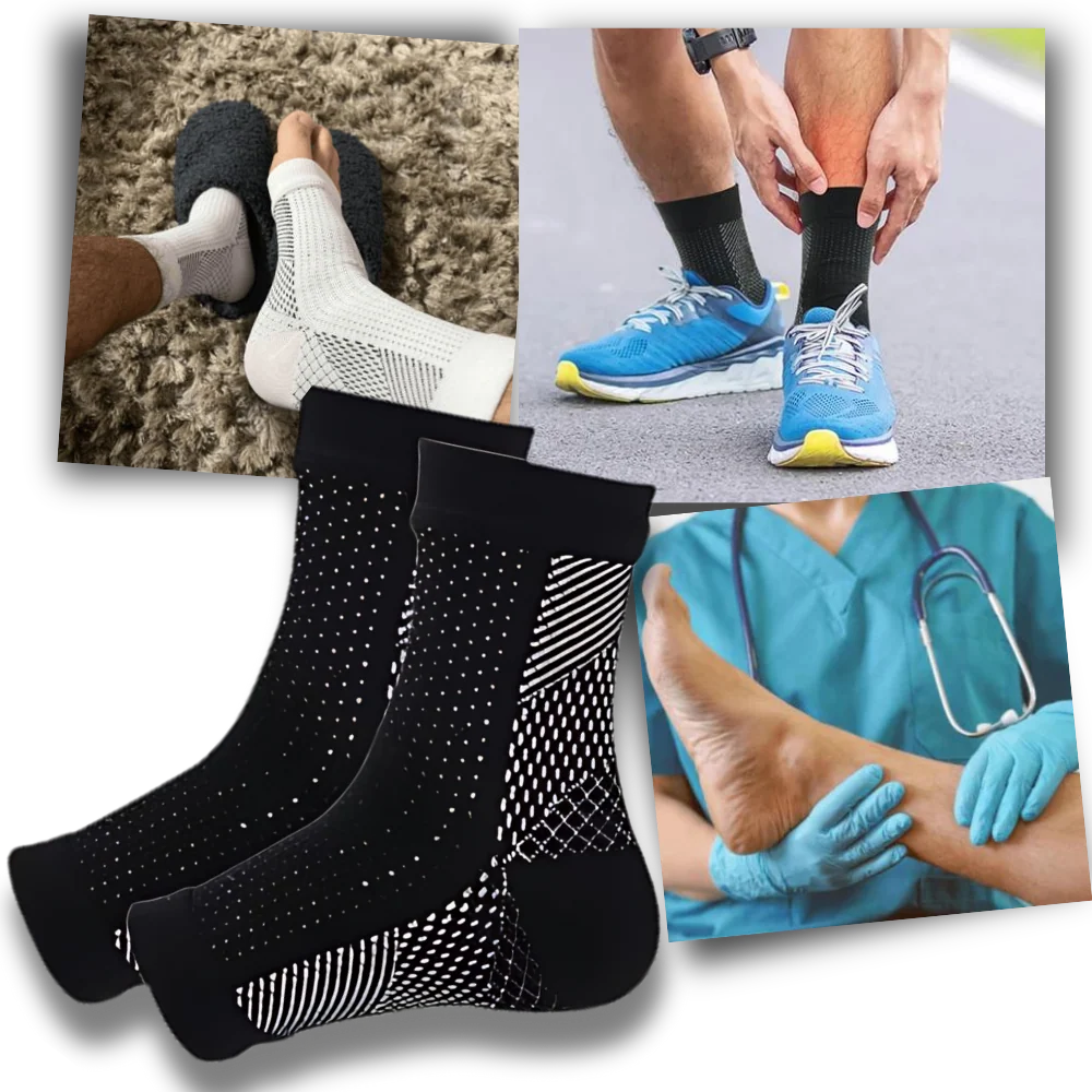 Compression Socks Zoned Compression Open Toe Non-Slip