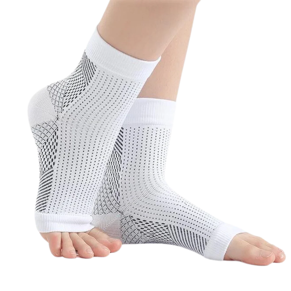 Compression Socks Zoned Compression Open Toe Non-Slip