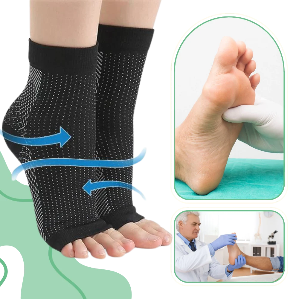 Compression Socks Zoned Compression Open Toe Non-Slip