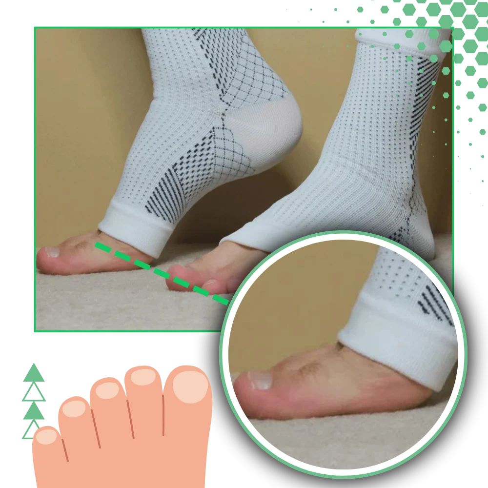 Compression Socks Zoned Compression Open Toe Non-Slip