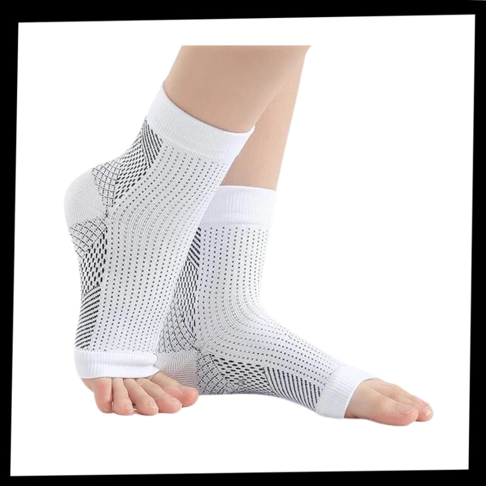 Compression Socks Zoned Compression Open Toe Non-Slip
