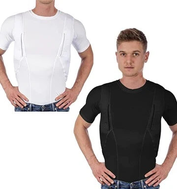 Concealed Carry Shirt Dual Holsters Breathable Compression