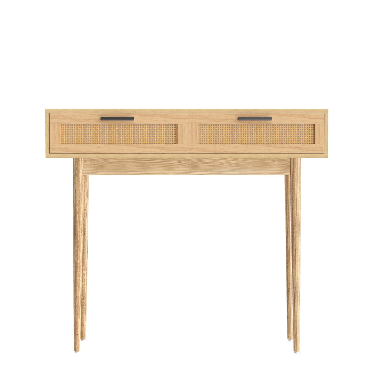 Console Table Rattan Drawers & Solid Eucalyptus Legs