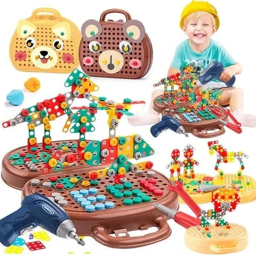 Construction Play Set Battery-Powered Screwdriver 80 Pieces