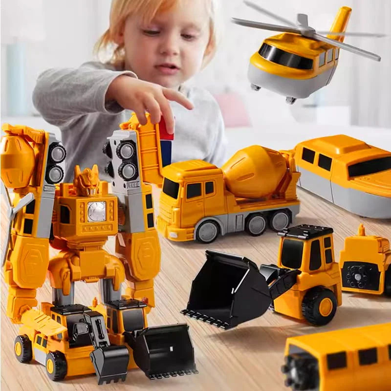 Construction Set Magnetic Snap Transformable Vehicles