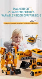 Construction Set Magnetic Snap Transformable Vehicles