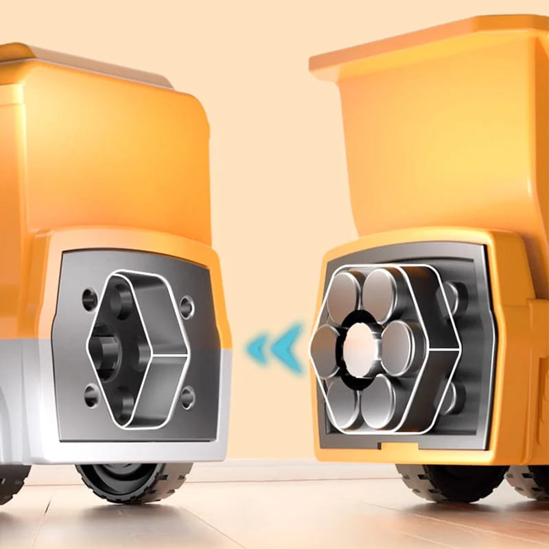 Construction Set Magnetic Snap Transformable Vehicles