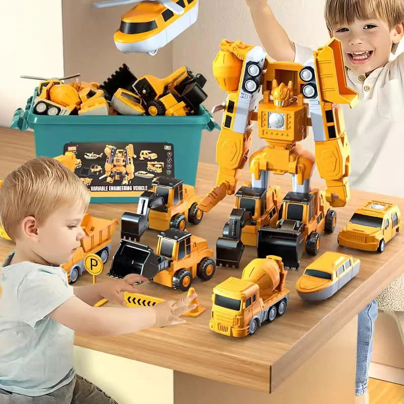 Construction Set Magnetic Snap Transformable Vehicles