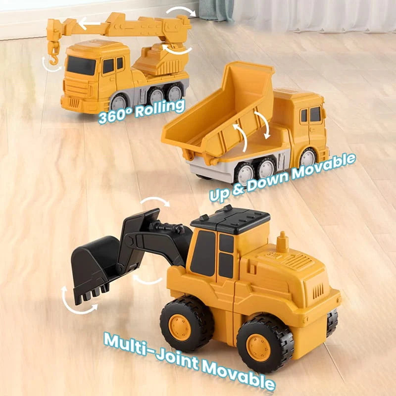 Construction Set Magnetic Snap Transformable Vehicles