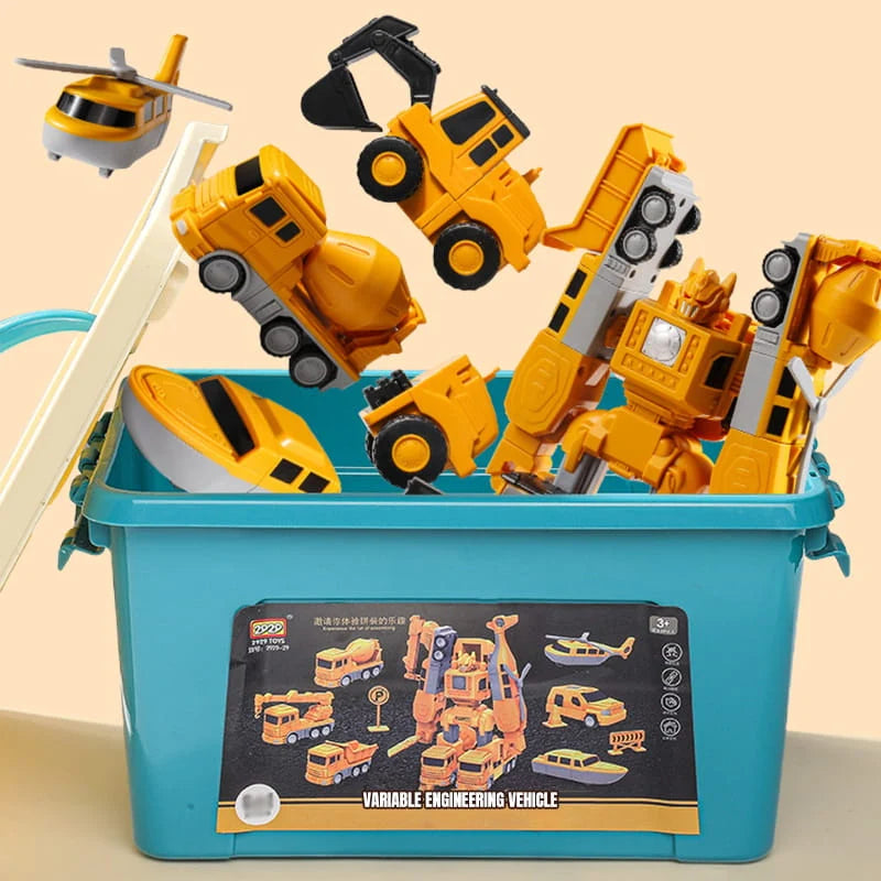 Construction Set Magnetic Snap Transformable Vehicles