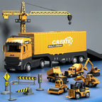 Construction Truck Playset Crane Movable Arm Light & Sound