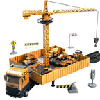 Construction Truck Playset Crane Movable Arm Light & Sound
